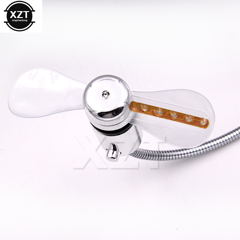 Ventilador USB móvil portátil alimentado por USB Mini ventilador de cuello de cisne para computadora portátil Oficina Hogar