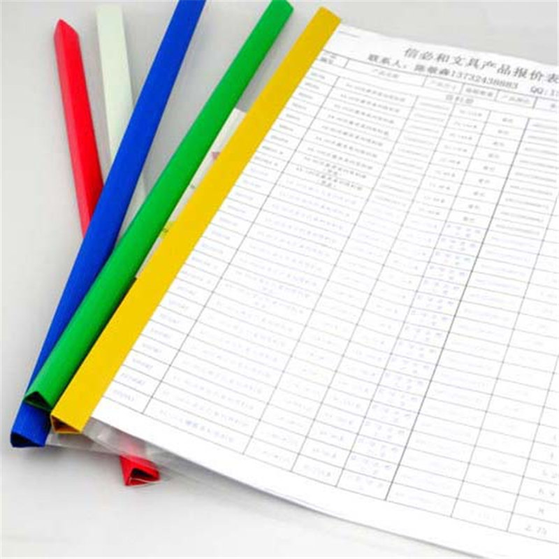 Coloffice 5PCs Multifunction Transparent Trolley Folder File Bag Big Capacity Presentation Folder Paper Clip Office Supplies A4