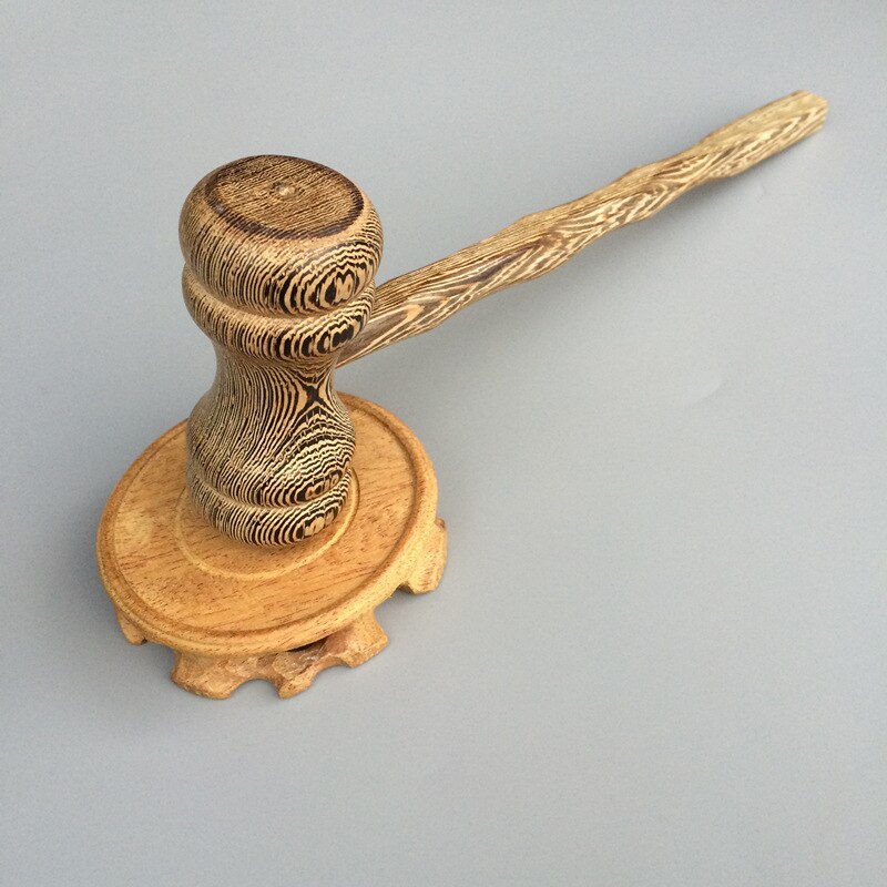 Real wood auction hammer judge hammer court mallet auction special auction hammer simulation court trial mallet: Beige