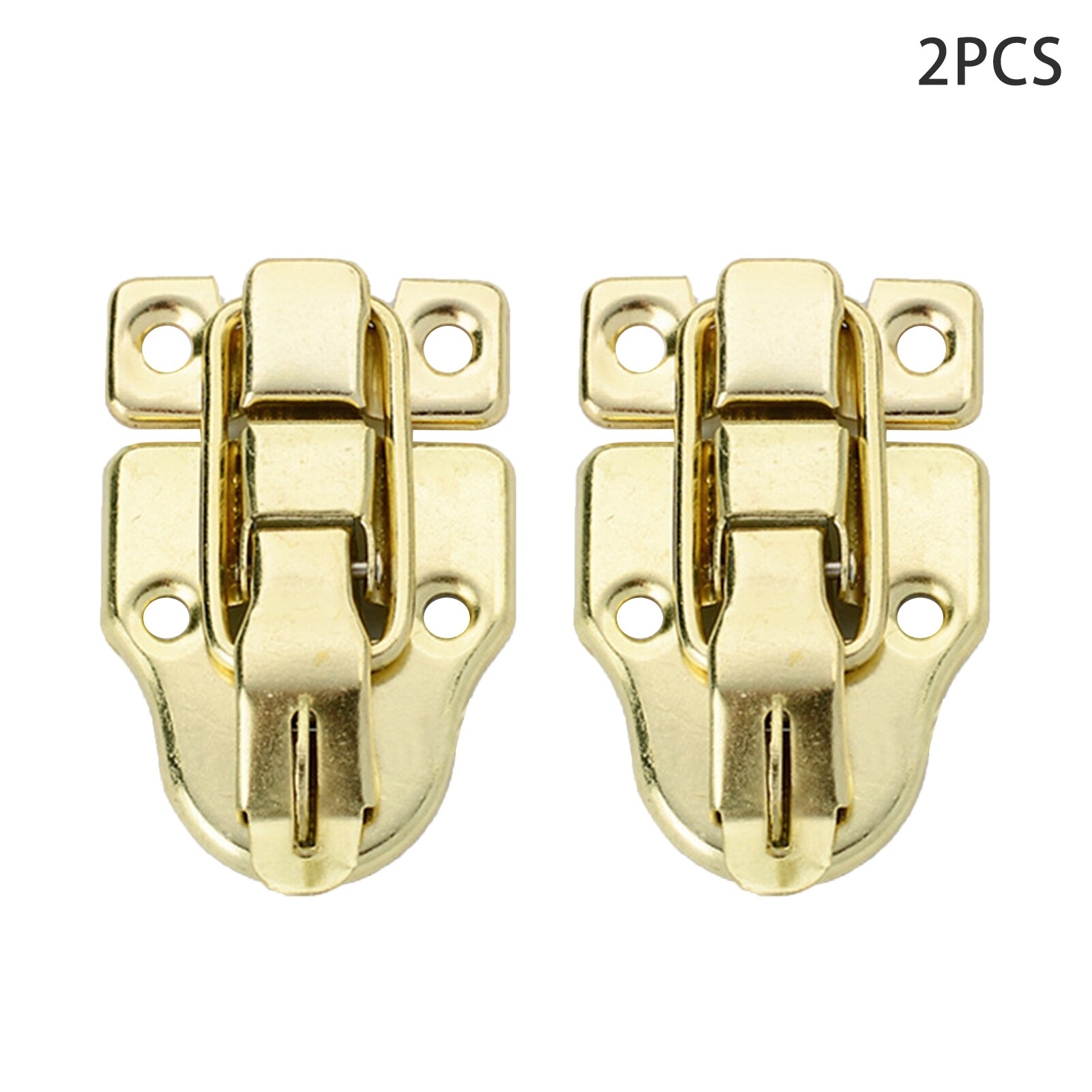 2pack Toggle Latch Decoration With Screws Trunk Retro Style Cabinet Clasp Durable Duckbilled Hasp Wooden Box Furniture Suitcase: Gold