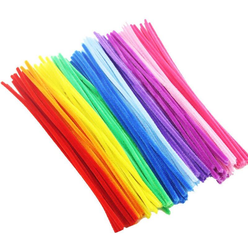 100PC Kids Handmade Learning Educational Toy Multicolour Chenille Stems Pipe Hairball Stick Enhance hands-on Ability Kids Toys: A-50PCS