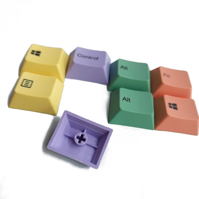 8Pcs 1.25U PBT Dye Sublimation KeyCaps Mechanical Keyboard Keycaps for Cherry MX Switch R1 Keycaps