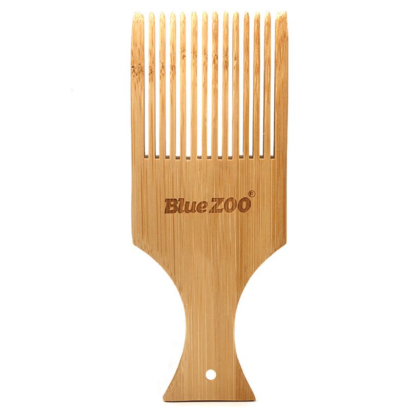 Anti-static Bamboo Hair Pick Comb Scalp Massage Wide Tooth Detangling Combs Afro