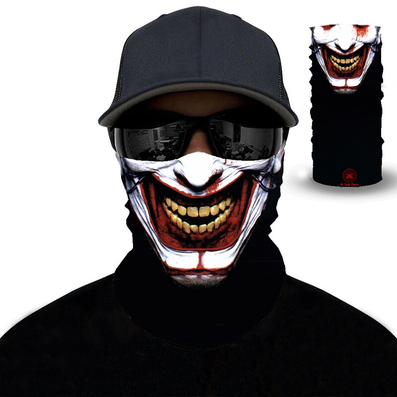 Écharpe de randonnée 3D clown écharpe magique Polyester microfibre Bandana sport cyclisme équitation Bandanas bandeau hommes femmes Bandanas: MJ338