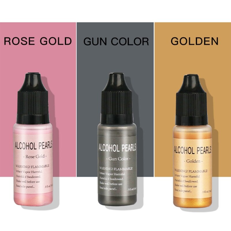 6 Kinds Colors Resin Molds Crafts Starter Kit Metallic Alcohol Ink Coloring Set