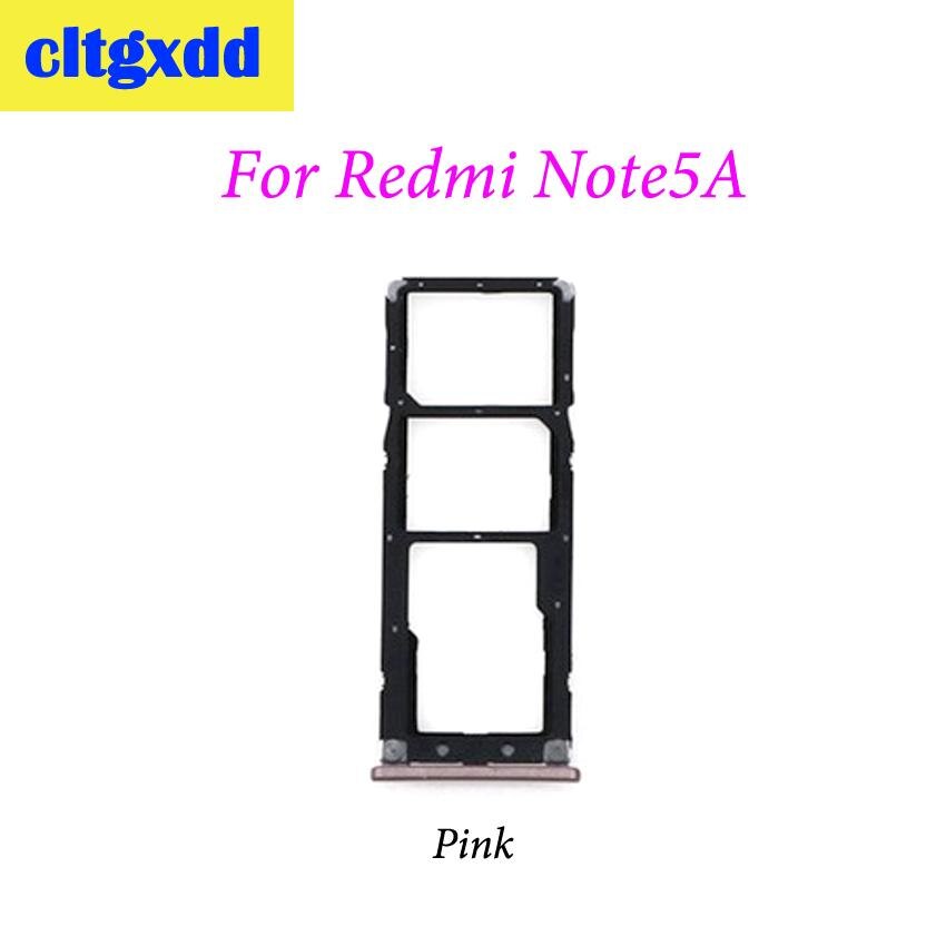 Cltgxdd SIM Kaart Lade Socket Slot Houder Voor Xiaomi Redmi Note 5 Note 5A Sim Kaarten Adapters Telefoon Vervanging Spare onderdelen: For Note 5A Pink