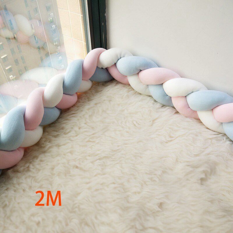 1M/2M Baby Bed Bumper Warm Bumpers in the Crib Kids For Newborn Babe Pillow Cushion Cot Room Infant Knot Things Protector Kids