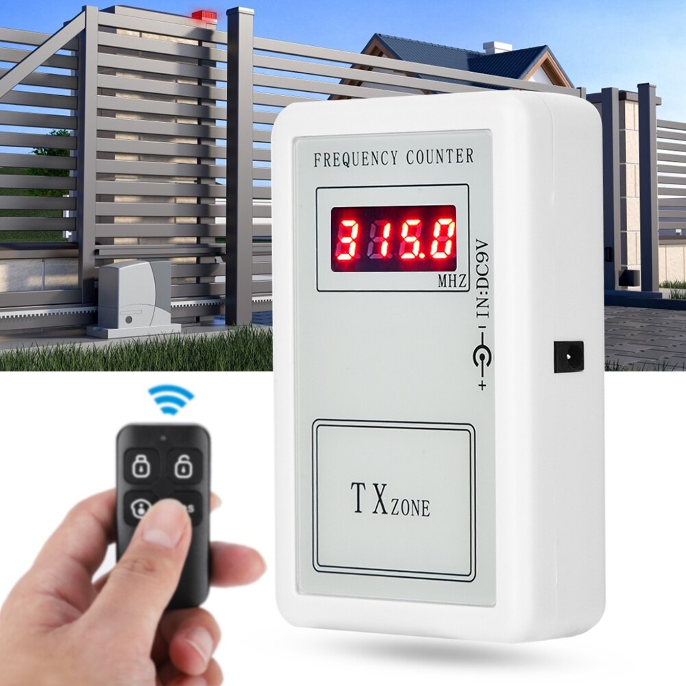 250-450 MHZ Handheld Digital Frequency Meter Counter Wireless Remote Control Tester Tools for Car Auto Remote Cymometer Detector