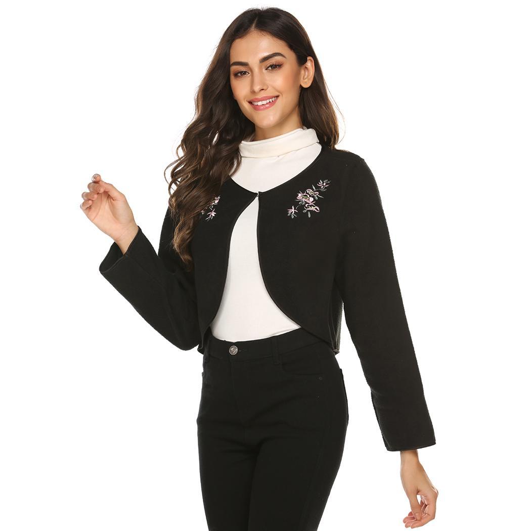 Women Casual Soft Bed Jacket Embroidered Height 172cm, Bust 85cm, Waist 60cm, Hip 90cm Detail Nightwear Loose