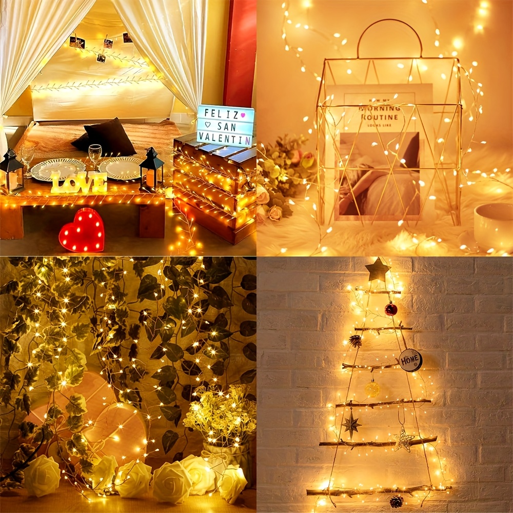 Outdoor waterdichte lamp op zonne-energie LED-lichtslingers 8 modi voetzoeker sprookjeslicht voor terras balkon tuin kerstdecor