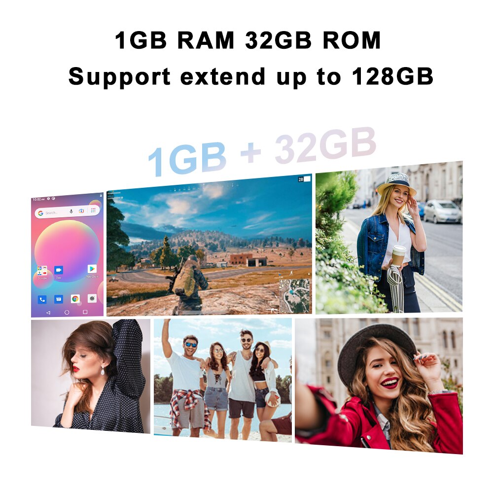 Smartphone Cubot-J10 3G, 4 Polegada Mini tela, 2350mAh, 1GB, 32GB, câmera traseira de 5MP, Android 11, cartão Dual SIM, celular Face ID