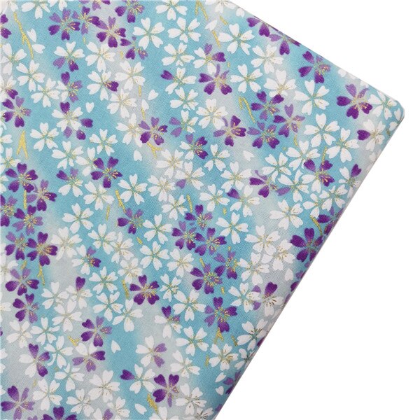 Mantel para coser DIY, colchas hechas a mano, decoración de algodón para el hogar, estampado reactivo de satén, estilo bronce, flor de ciruela, tela de gatos