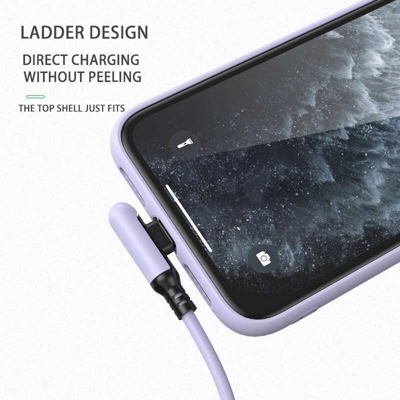 3a 90 asteen usb datakaapeli 0.3/1.2/1.8m 8 pin foe iphone laturi kaapeli neste silikoni pikalatausjohto iphonelle 13 12 11