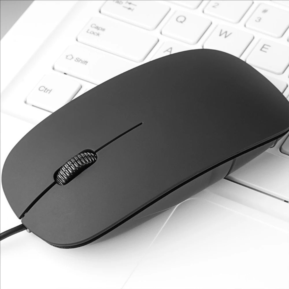 1.2m Selling Neutral Wired Mouse 2.4Ghz With USB Cable Ergonomic Ultrathin Mice For PC Laptop Business Computer Office Mouse: DARKNESS