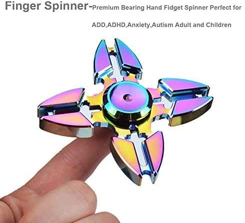Fidget arcoiris Spinners de Metal a granel sensorial juguetes dedo Spinner de mano pequeño artefacto de escritorio Spinning Top juguete espiral