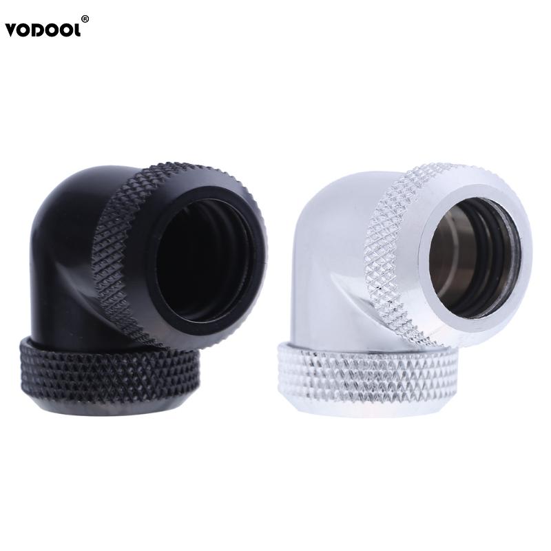 Computer waterkoeling accessoire 14mm od  g1/4 binnendraad 90 graden buisconnector voor pc waterkoeling voor 14mm od harde buizen