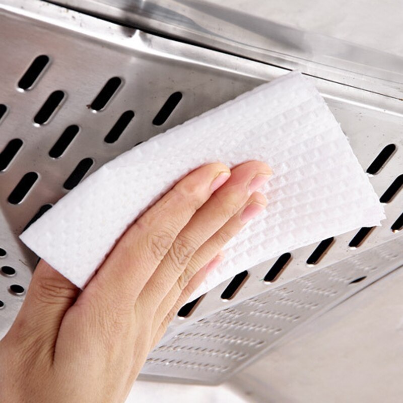 Trapo de cocina desechable de textil no tejido no engrasado Lazy no-clean, toalla de limpieza para el hogar, paño de fregado absorbente