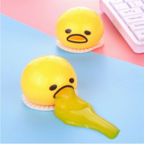 Squishy Puking Egg Yolk Stop Stress Festival Fun Yellow Lazy Egg Joke Toy Ball Egg Party Funny Toys: 2pcs