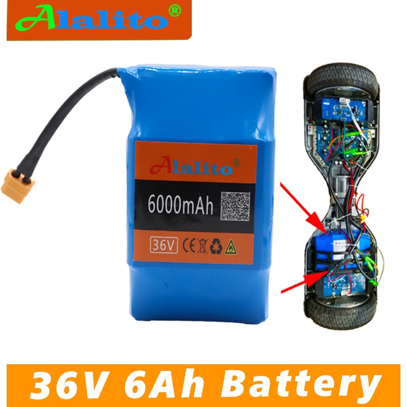 ALalito 6AH balance scooter battery pack 36V 6000mAh high drainage 2 wheel electric scooter balance battery