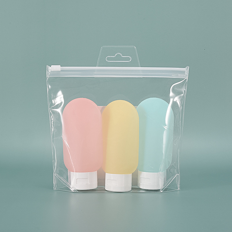 Ensemble de bouteilles rechargeables de voyage, 30/60/100ml, cosmétiques, lavage du visage, crème pour les mains, Lotion, tuyau, distributeur vide, 3/4 pièces: vert militaire