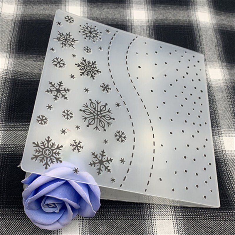 Christmas snowflake DIY Plastic Embossing Folders for DIY Scrapbooking Paper Craft/Card Making Decoration Supplies