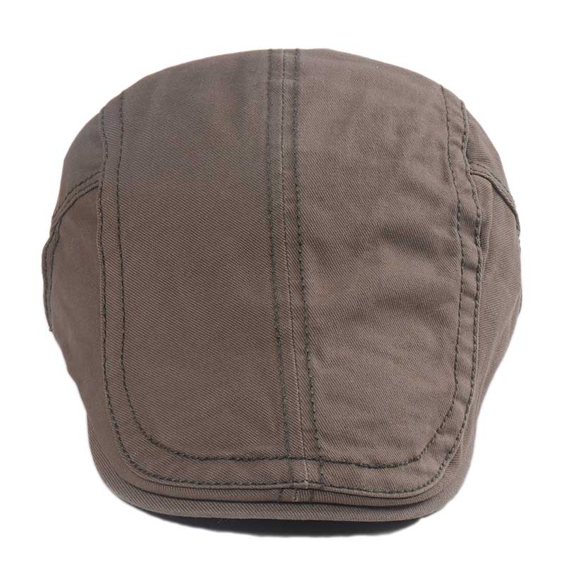 Spring Summer Men's Hats Duckbill Berets Hat for Male Washed Cotton Solid Golf Visors Herringbone Flat Caps Casquette