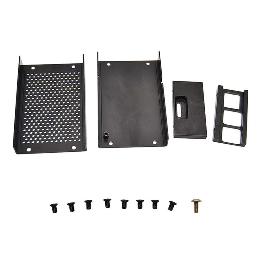 Raspberry pi 4B case aluminum alloy metal with 3pcs Aluminum Heatsink Radiator Cooling Kit Cooler