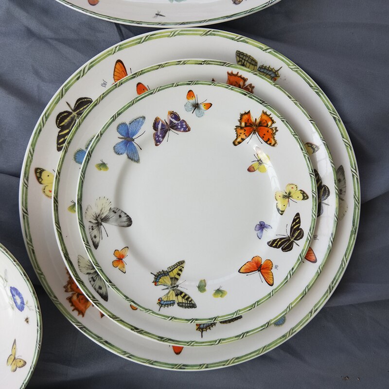Berry Bloem Vlinder Keramische Servies Serviesje Porselein Westerse Schaaltje Woondecoratie Huwelijksgeschenken