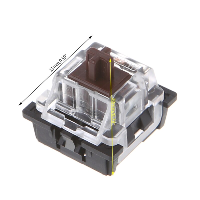 10Pcs 3 Pin KeyCaps Bruin Mechanische Toetsenbord Schakelaar voor Cherry MX Toetsenbord