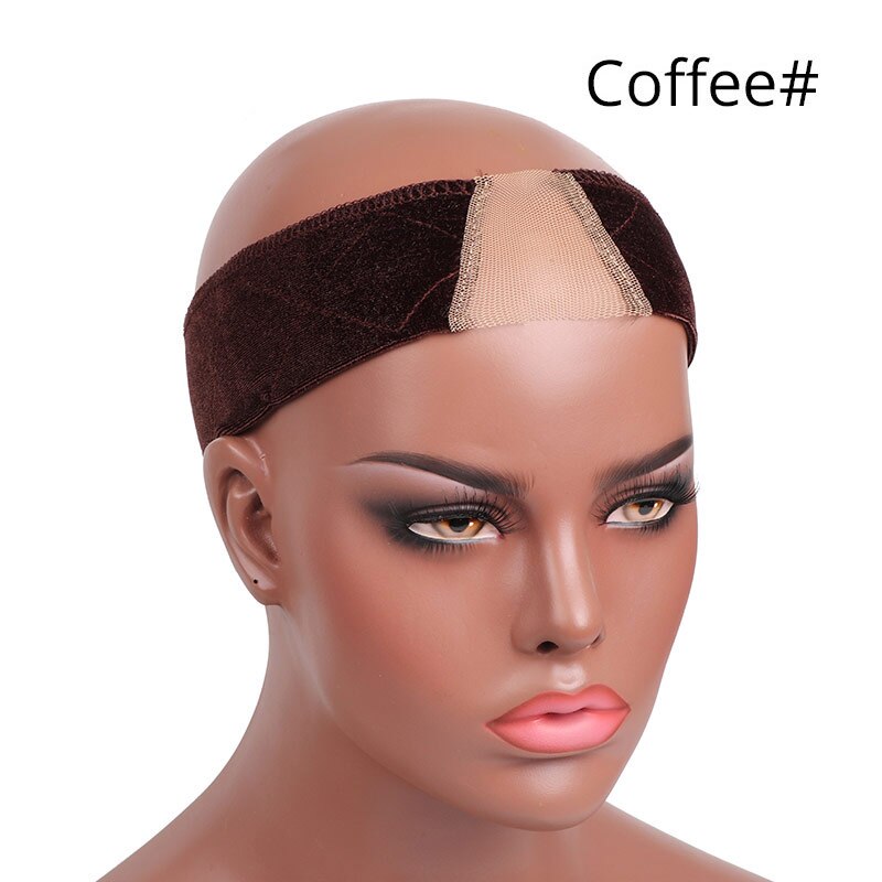 Nunify – bande de maintien pour perruque en velours pour femme, 1 pièce/lot, réglable, noir, Beige, café, brun: Lace Coffee