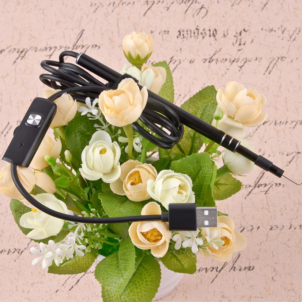 Mini Camera Endoscope USB Port Ear and Nose 5.5mm Visual Lens Endoscope Borescope DDES01 Earpick Otoscope for PC Windows