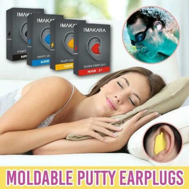 Moldable Shaped Anti-noise Ear Plugs 85% Noise Reduction Sleeping Protection Soft Anti-Snoring Health Care Earplugs