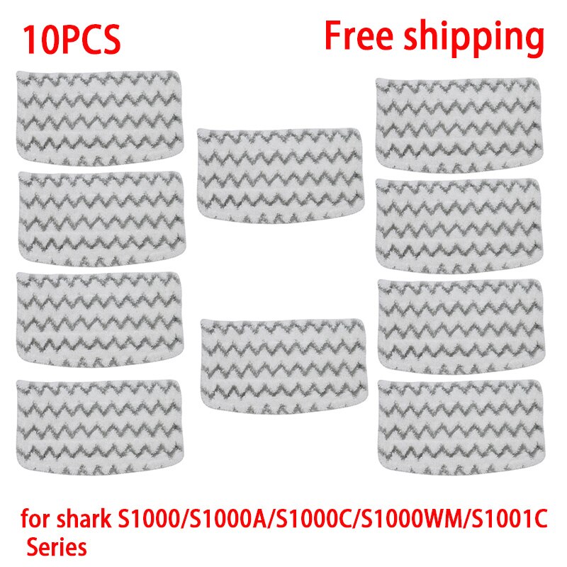 10 sztuk nakładki z mikrofibry robić mopa parowego akcesoria robić rekin S1000/S1000A/S1000C/S1000WM/S1001C seria odkurzacz parowy części