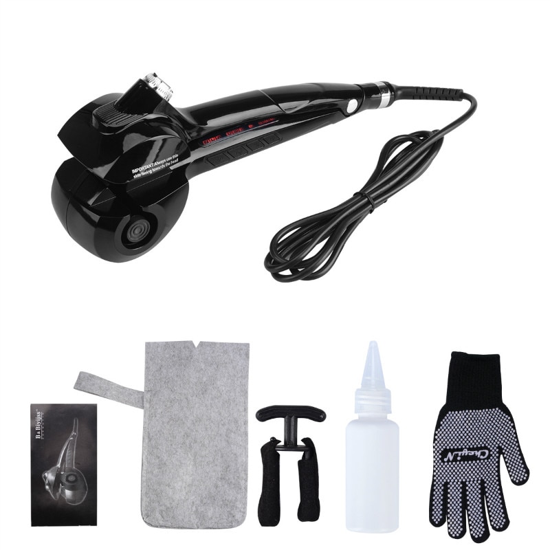 Rizador de pelo automático con pulverizador de vapor, rizador de pelo Digital LED, rizador de pelo de cerámica con ondas profundas, herramienta de estilismo de salón S42