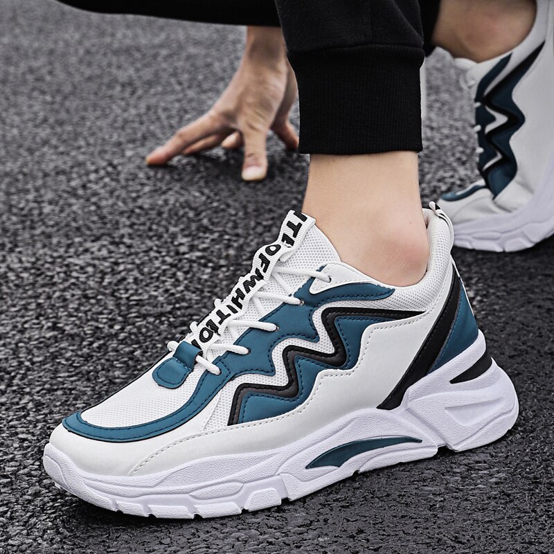 Joggesko til menn fritidssko pustende lette herresko vår høst sklisikre populære mesh herresko