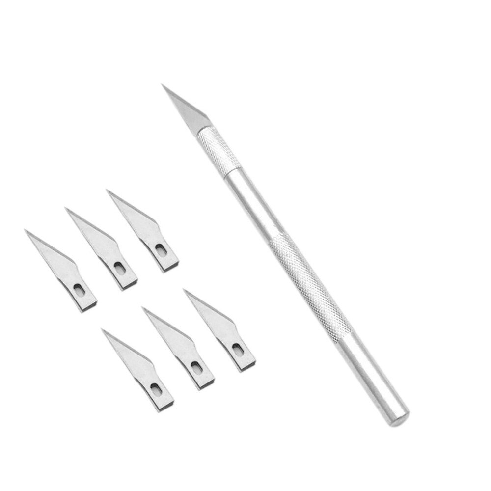 Portable Craft Knife Precision Blade Cutter Non-slip Handle Metal Engraving Tool for Wood Paper Stencil