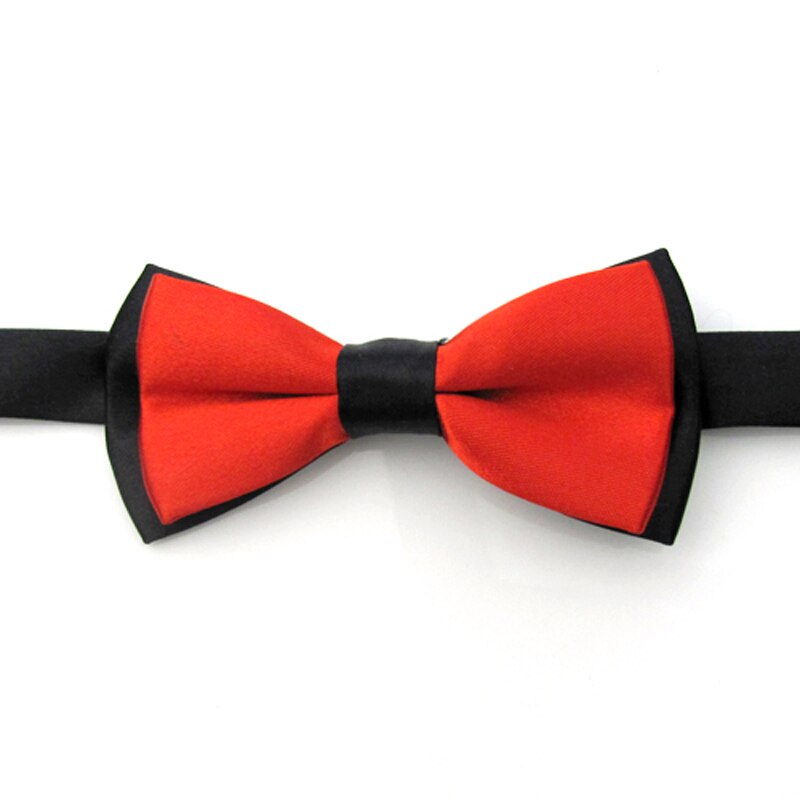Nœud papillon pour enfant, vêtement classique, couleur unie, réglable, boutonné, deux tons, bleu, rouge, pour plus d'ingéniosité: a12