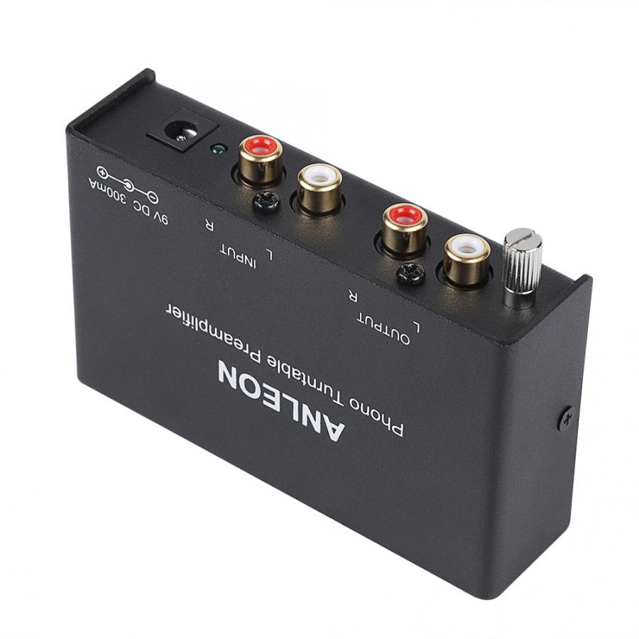 Phono Preamplifier - Dual Channel Stereo - RCA Output - Noise Cancelling Bass