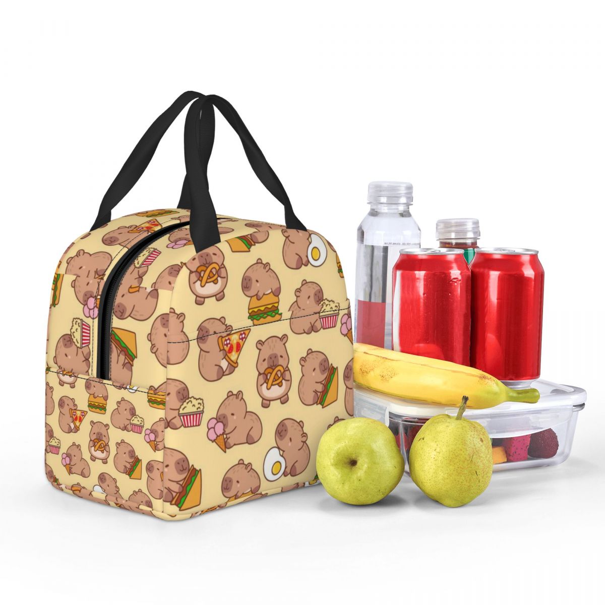 Anpassad capybara isolerad lunchväska för kvinnor läckagesäker kylväska termisk lunchväska kontor picknick resor