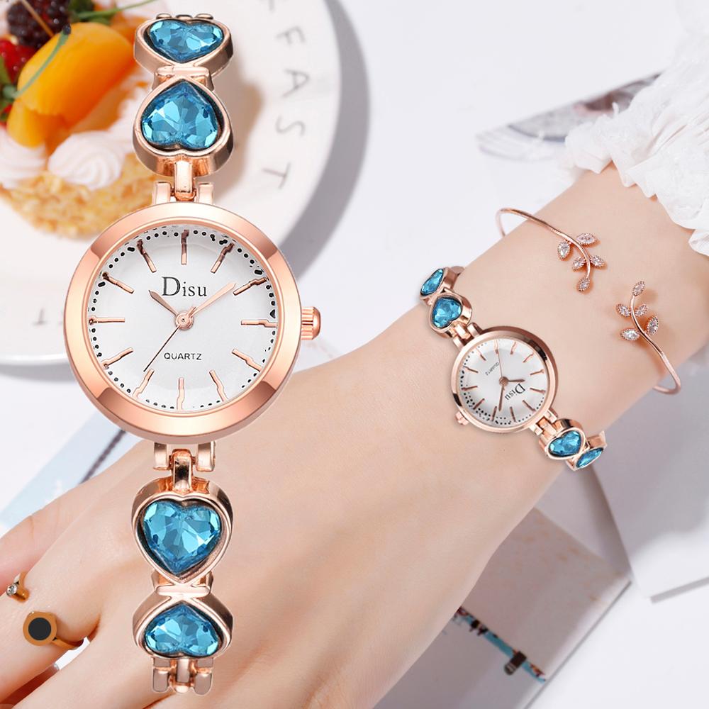 Disu Armband Horloge Vrouwen Kleine Rose Gouden Armband Luxe Horloges Casual Dress Dames Quartz Horloge Klok Mujer
