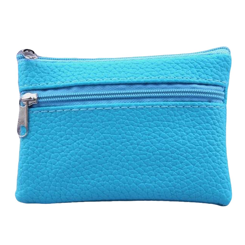 Women Men Leather Wallet Multi Functional zipper Leather Coin Purse Card Wallet Small Bag#YL