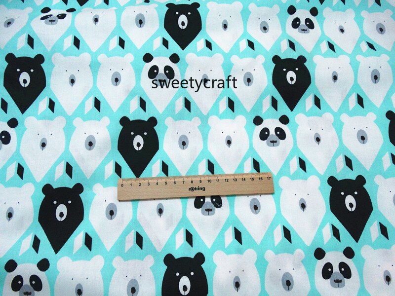 Karhupuukuviokankaat käsintehdyt tela algodon diy ompelu tilkkutäkki vauvan mekko sänky käsityöt vaatteet kudokset puuvillatvillikankaat