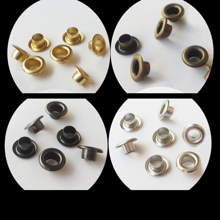 Oeillet métallique pour Scrapbooking, 100 pièces, trou de 4mm, embellissement de bricolage pour vêtements de travail, couture de vêtements