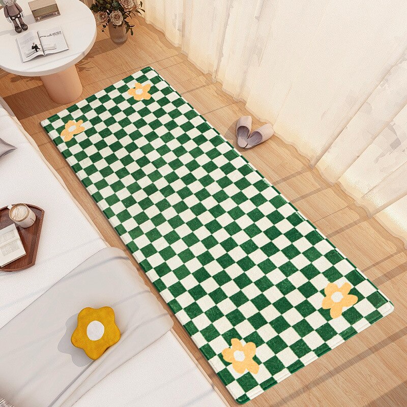Zachte Lange Slaapkamerkleedje Pluizige Kleurrijke Slaapkamer Gang Tapijt Vloer Pad Mat Deurmat Esthetische Thuis Room Decor 55x150cm: 60X160CM / 4
