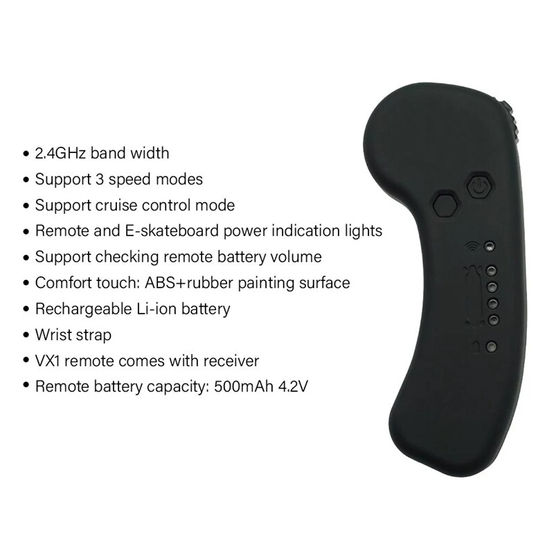 Vx1 2.4Ghz Remote Control Transmitter With Receiver For Electric Skateboard Single V4 V6 Rc Car Boat E-Bike Robot