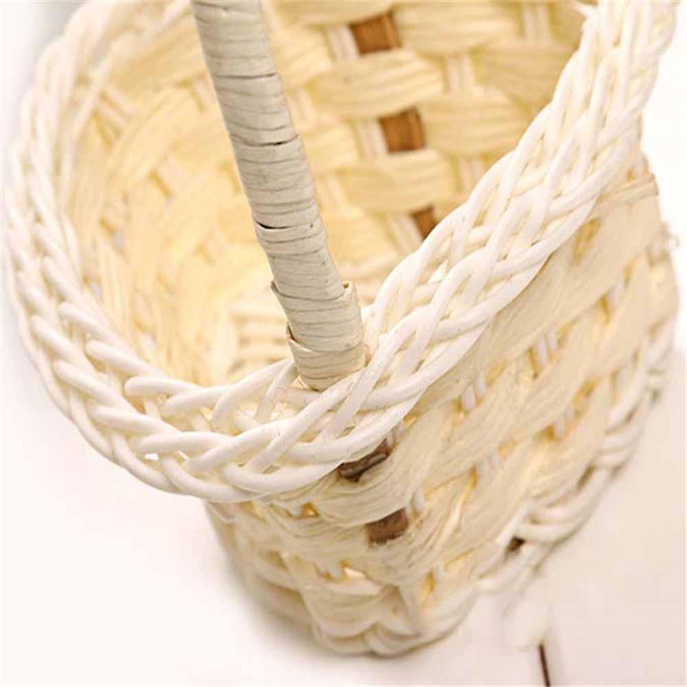 Hand Made Wicker Basket Wicker Flower Basket Shopping Storage Hamper and Handle Wooden Wicker Picnic Basket Fruit Basket
