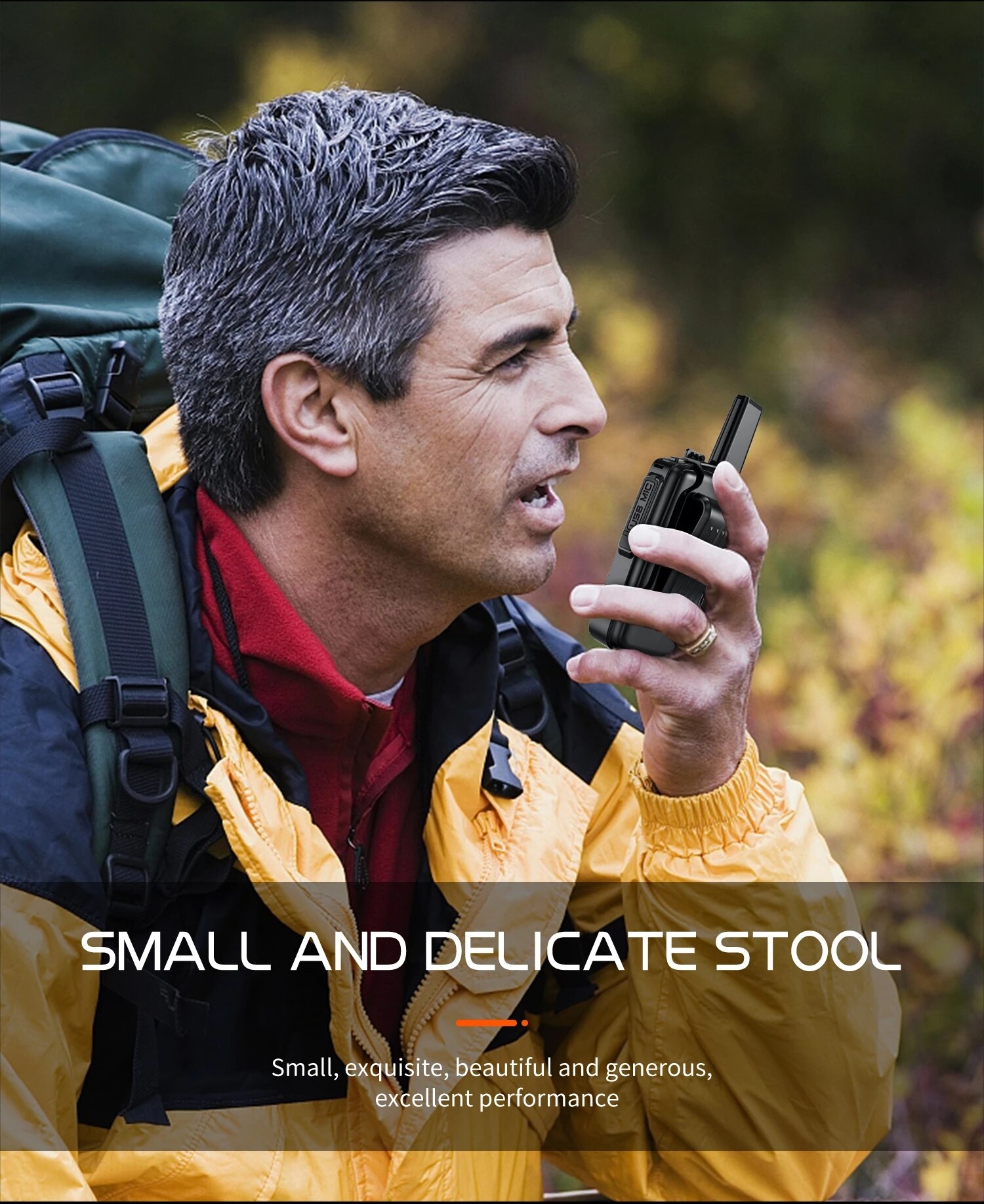 Mini Walkie Talkie 4800Mah Dualband Twee Manier Radio 400-470Mhz 16 Kanalen Draagbare Transceiver Met oortelefoon