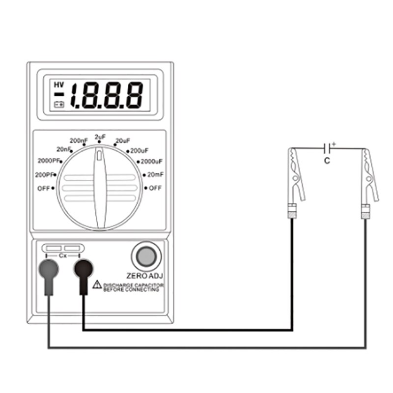 CM7115A Capacitance Meter Digital Multimeter LCD Display Measurement Tool ,Dual Slope Integrated A/D Converter System