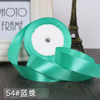 Ruban en Satin de soie Tiffany bleu 22 mètres | Papier décoratif pour fête de mariage, tissu de couture pour noël, bricolage à la main: Tiffany blue 20mm