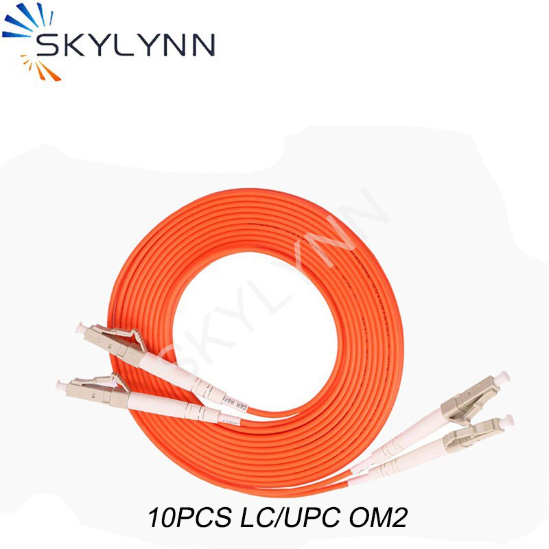 10Stck LC zu LC Stecker UPC/APC Poliert 1 Meter Länge SM G652D MM OM2/OM3/OM4 Duplex Ader 3,0mm LSZH Lwl-patchkabel: LC UPC OM2